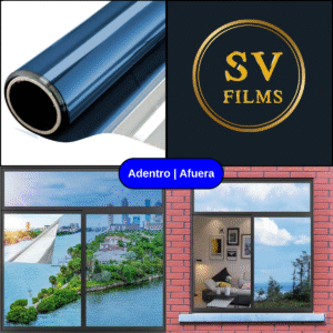 FILMS ESPEJADO BLUE ROLLO 1.52 X 30MTS VT08%-UVR97%-IRR95% 2Mil Thicknes