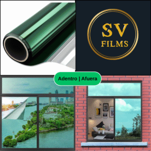 FILMS ESPEJADO GREEN ROLLO 1.52 X 30MTS VT11%-UVR88%-IRR93% 2Mil Thicknes