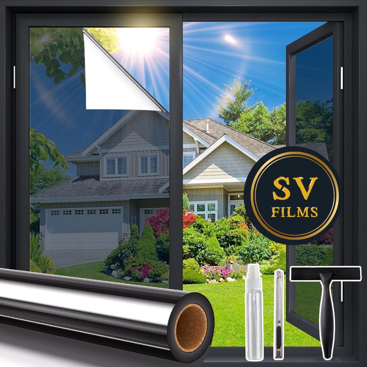 FILMS ESPEJADO SILVER ROLLO 1.52 X 30MTS VT06%-UVR88%-IRR98% 2Mil Thicknes - Image 2